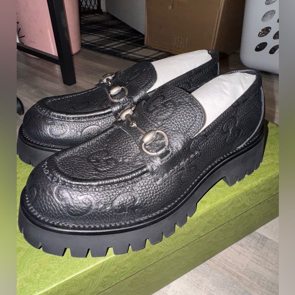 Authentic Gucci jumbo G horsebit loafer